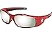 Crews SR137 Swagger Brash Look Polycarbonate Dual Lens Glasses with Crimson Red Frame and Silver Mirror Lens