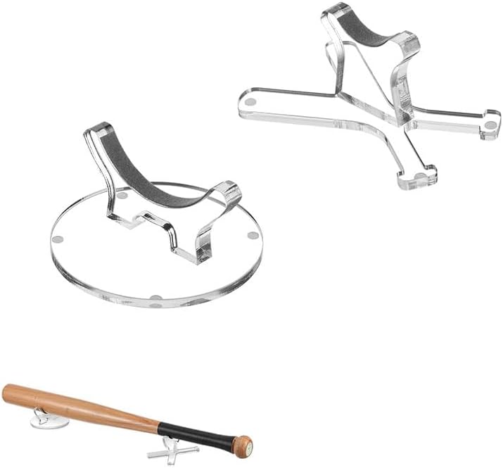 A Set of Baseball bat Display Racks, Acrylic Transparent Storage Brackets, Suitable for Most Softball Bats