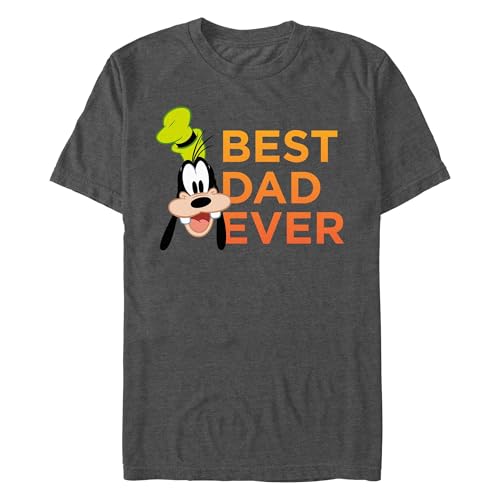 T-Shirt Disney Goof en Maille Chiné Anthracite Robuste Taille 3XL