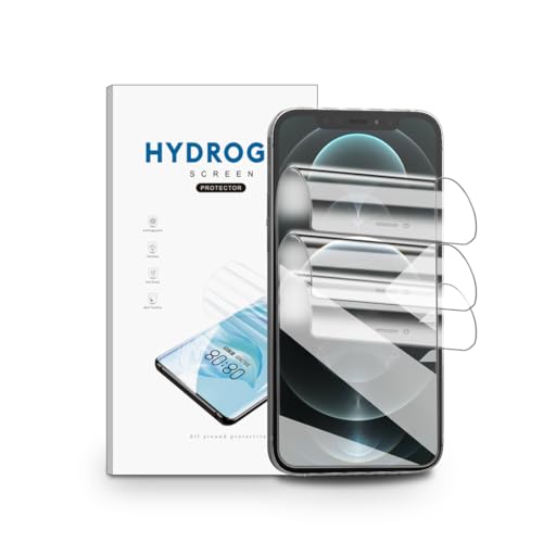 nvskvd Protector de Pantalla para iPhone 12 /iPhone 12 Pro, 3 Piezas TPU Suave Película Protectora HD Transparente Flexible Suave Películas de Hidrogel (NO vidrio templado)