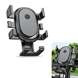 fasebeek 1 PC Shock-Absorbing 4.7'-7.1' Mobile Phone Holder, One-Second Placement of Horizontal Vertical Screen Rotating Anti-Slip Navigation Holder, for Motorcycles and Bicycles (Black)