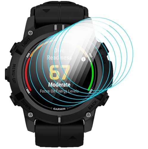 GIOPUEY Schutzfolie für Garmin Descent G2, [6 Stück] HD Superdünn Folie Flexibel Bildschirmschutzfolie, [Anti-Kratzer] [Anti-Reflex] - Durchsichtig