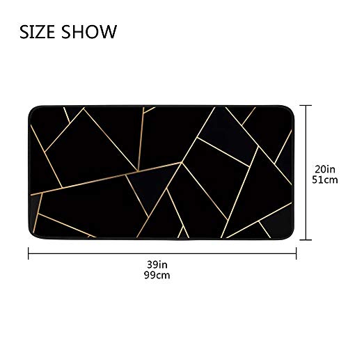 Tapis de cuisine 39x20 antidérapant marbre multicolore