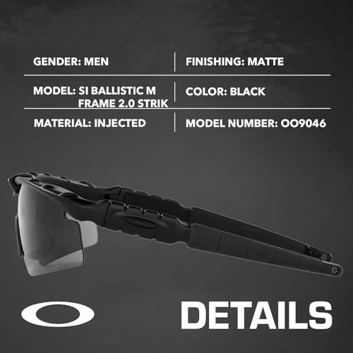 OAKLEY SI BALLISTIC M FRAME 2.0 STRIK OO9046 Shield Shape Sunglasses With Official Eyewear Kit2