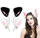 Cat Ears Headband, Anime Lolita Cosplay Girl Plush Furry Ears Halloween Cosplay Costume Party...