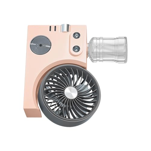 SHINLHUA Two Outlet Air Mover with Type C Charging Input and 2 Temperature Reduction Modes Battery Operated Misting Fan