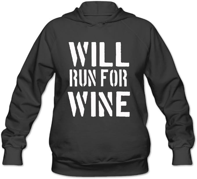Will Run For Wine Unisex Hooded Sweatshirt