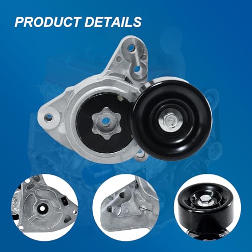 Image of Drive Belt Tensioner w / Pulley Fits Honda Accord 2003-2007, Civic 2006-2015, CR-V 2002-2014, Element 2003-2011, Acura TSX /CSX /RDX /ILX, Replaces 31170-RAA-A01 38278