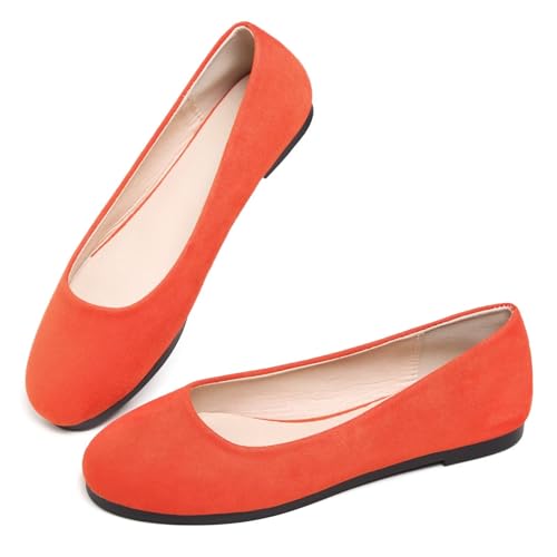 Image of Dear Time Women's Flats Comfortable Slip On Ballet Flats Soft Solid Casual Shoes