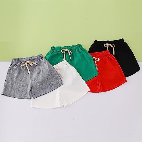Toddler Shorts for Boys Girls Pull On Cotton Summer Shorts Casual Clothes Short Pants 5 Pack2