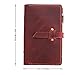 Genuine Leather Journal Writing Notebook, A6 Ring Binder Refillable Diary Notepads, Vintage Handmade Travel Organizer Agenda for Men Women - Wine