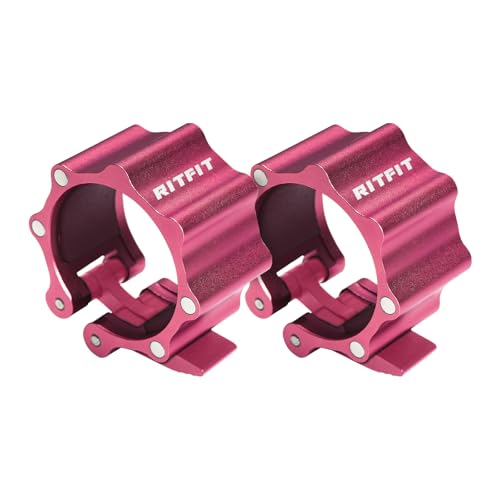 RitFit 2-Inch Magnetic Barbell Collars Locking Clamps - Heavy Duty Aluminum Alloy, Quick Release with Non-Slip TPR Pads for Olympic Weightlifting Powerlifting Training (Pair) - Image 3