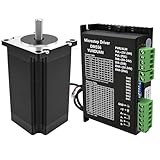 1 Achse Kit Nema23 57mm Schrittmotor 3Nm 300Ncm 425oz.in 3A 2 Phase 4 Wire 1.8 Stepper Winkel & DM556 Stepper Motor Treiber für CNC Graviermaschine 3D Drucker Set