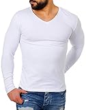 KOMFORT: Das uni Männer Longsleeve bietet ein angenehmes Tragegefühl / einen hohen Tragekomfort mit einer körperbetonten und dehnbaren Passform (Slimfit Schnitt mit Stretchanteilen).