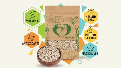 Image of Parshutara Farm Sunflower Seeds 200g | 100% Natural & Raw Surajmukhi Beej | High Protein & Fiber | Healthy Snack for Eating & Roasting