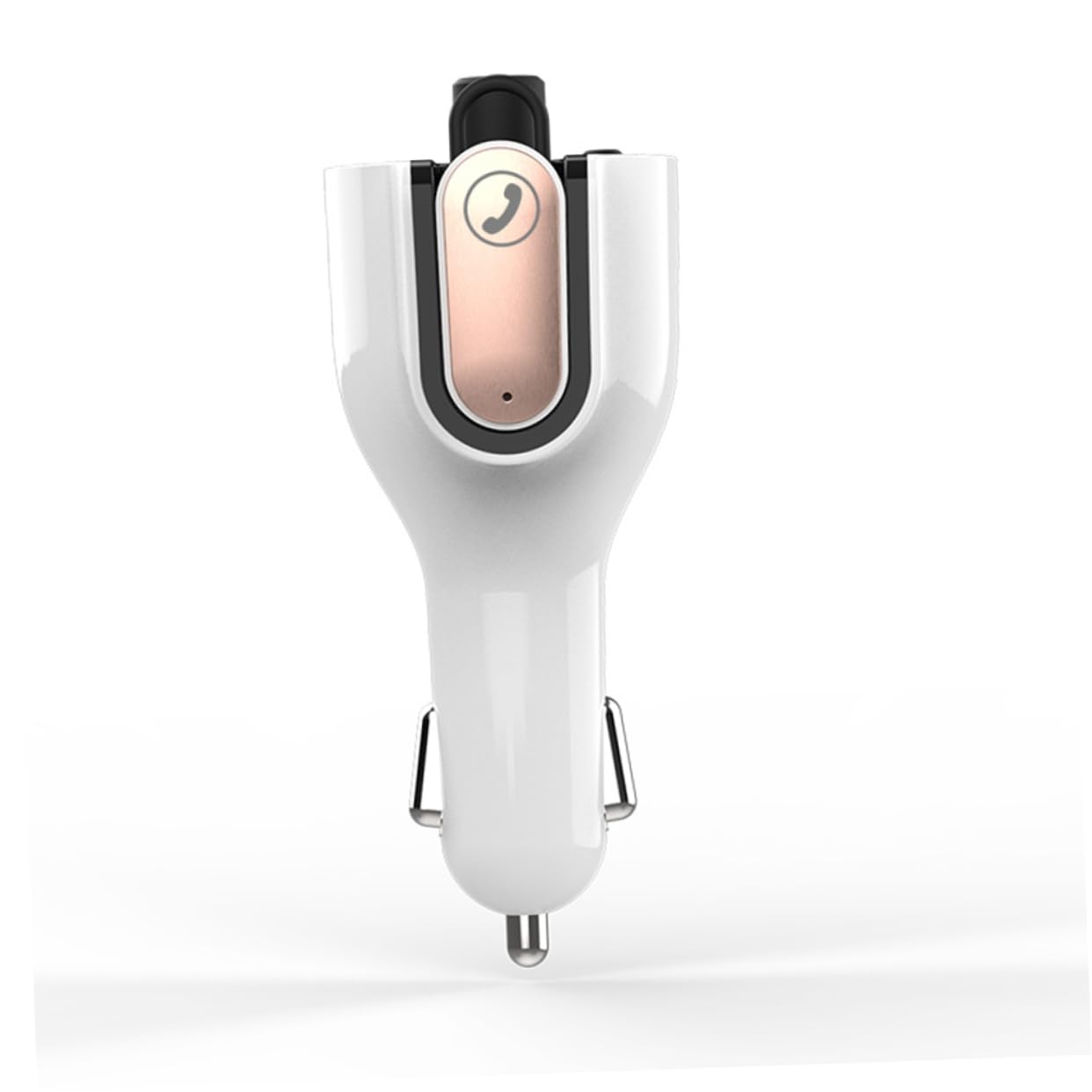 NUOBESTY 1pezzi Auricolare Multifunzione Wireless per Auto Adattatore Microfono Integrato per Chiamate in Vivavoce Uscita Aux e Caricabatterie USB