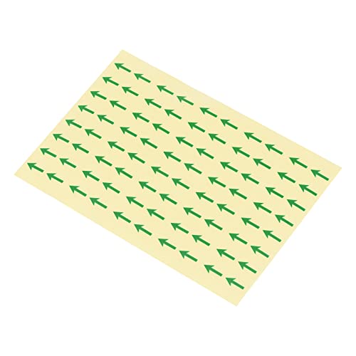 PATIKIL Small Arrow Stickers 0.5x0.4, 4 Sheet PET Self Adhesive Product Inspection Defects Indicator Industrial Work, Green