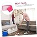 Ciieeo Microfiber Mop Head Replacement Coral Cleaning Pad Red for Hardwood Laminate Tile Floors Household Use Easy Wash Dust Mop Refill