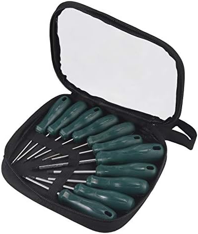 COLFULINE 11 Pcs Magnetic Torx Screwdriver Set, TRX/Star Screwdriver with Hole T5 T6 T7 T8 T9 T10 T15 T20 T25 T27 T30 for Phone, Computer, Automobile and Home Appliances Repairing Hand Tool Set