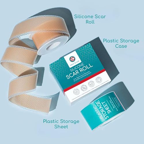 Image of Medi Grade Lerfot Silicone Scar Sheets - 1.6X60 inch For Softening And Flattening Scars, Acne, C-Section, Painless Removal, Reusable, Washable