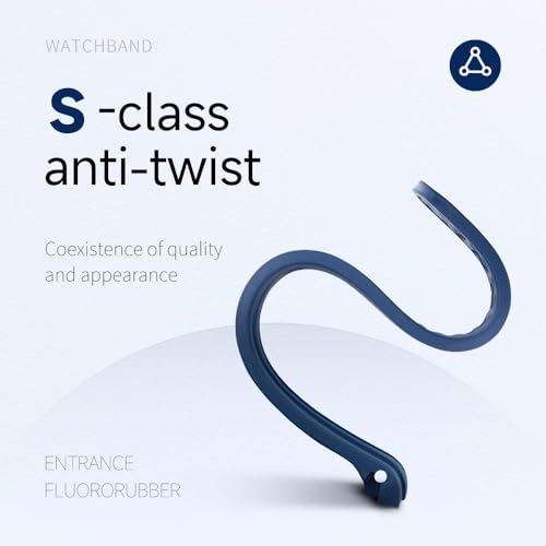 Bracelet montre plongée 20mm caoutchouc fluoré incurvé ultra résistant - 6