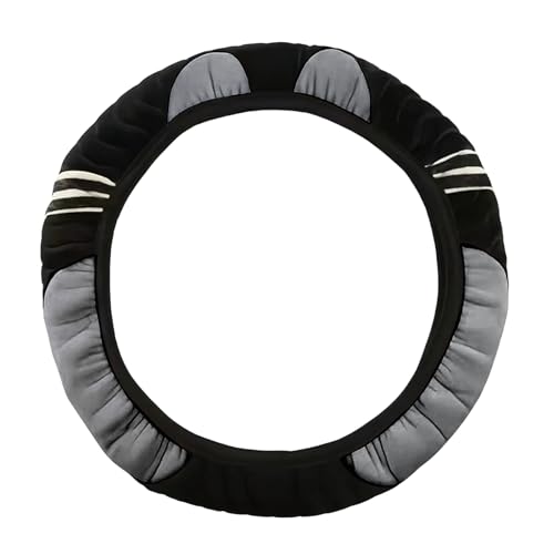 KOZOY Housse de Volant de Voiture en Peluche, 37-38 cm Caches de Volant Universelle, Housse de Volant d'hiver, Couvercle de Protection du Volant pour d'hiver Accessoires de Voiture