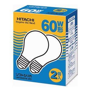 Amazon | 日立 一般電球60形 【2個入】 LW100V57W2PC(HI) | 日立