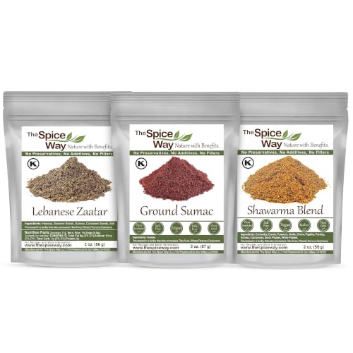 The Spice Way Lebanese Zaatar, Shawarma Seasoning and Sumac 2 oz each