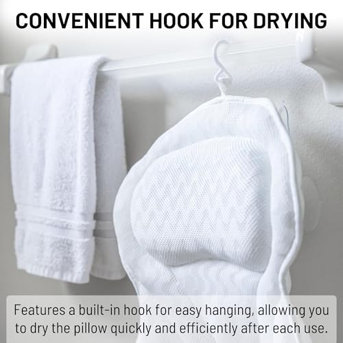 image for Sierra Concepts Bath Pillow Spa Bathtub Ergonomic for Tub, Neck, Head,