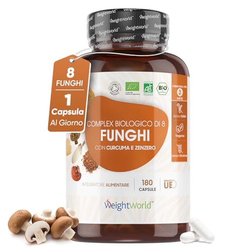 Mix Funghi Medicinali Bio 1000mg, 180 Capsule