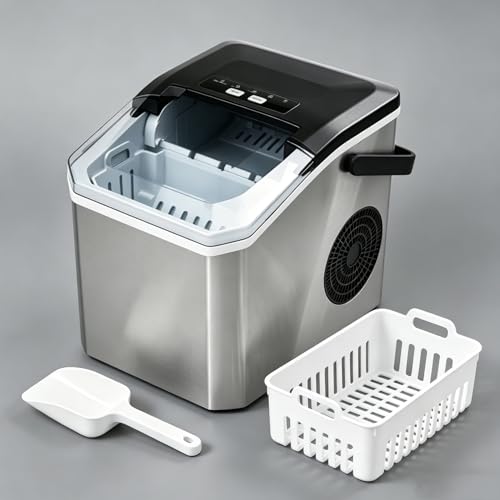 Fabricadora portátil de hielo con asa y cesta removible miniatura 1