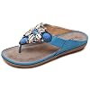 CCZZ Teenslippers voor dames, teenslippers, strass, sierparels, bohemian sandaal, comfortabele platte sandalen met T…