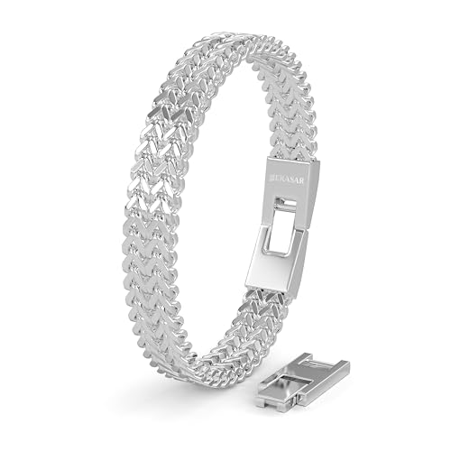 SERASAR | Premium Stainless Steel Bracelet for Men | 316L Surgical Steel | Waterproof | Secure Clasp | Three Colors | Includes Jewelry Box