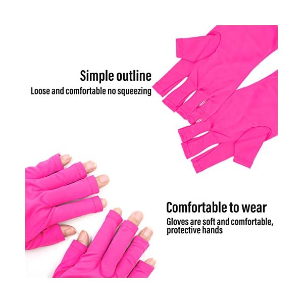 Framendino-3-Pairs-Anti-UV-Protective-Gloves-Gel-Manicures-Glove-Fingerless-for-LEDUV-Lamp-Lamp-Nail-Dryer-Curing Framendino, 3 Pairs Anti UV Protective Gloves Gel Manicures Glove Fingerless for LED/UV Lamp Lamp Nail Dryer Curing