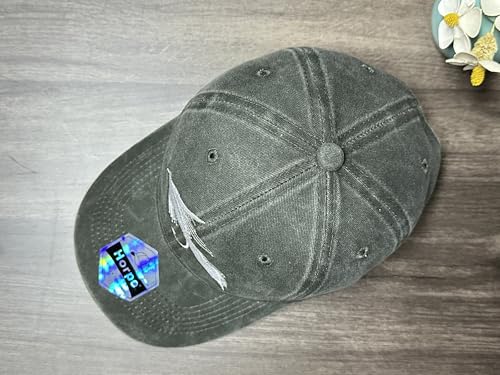 Image of Fishing Baseball Cap for Men Women, Adjustable Embroidered Fish Hat | Fishing Gear, Outdoor Adventure Design, Precision Embroidery Craft, One Size Adjustable Fit