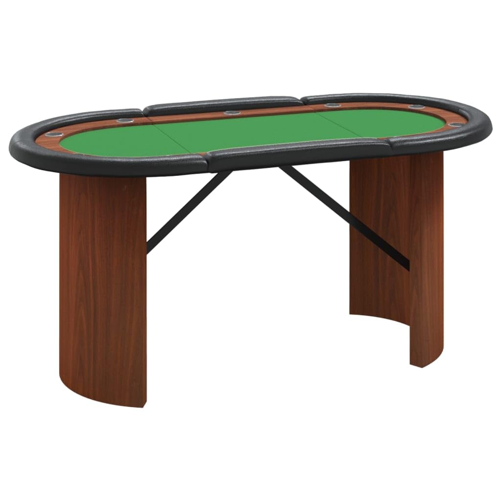 Tavoli, tavoli da poker e giochi, tavolo da poker per 10 giocatori, verde, 160 x 80 x 75 cm