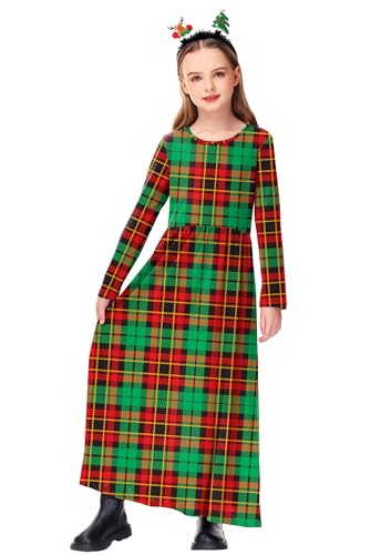 Image of Deerose Girls Maxi Dress Short Sleeve Casual Long Dresses with Pockets 5-14 Years
