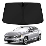 KUST Windshield Sun Shade for 2011-2018 Volvo S60 Accessories Custom Fit Sunshade Sun Visor Protector Foldable Blocks UV Rays Keep Your Car Cooler