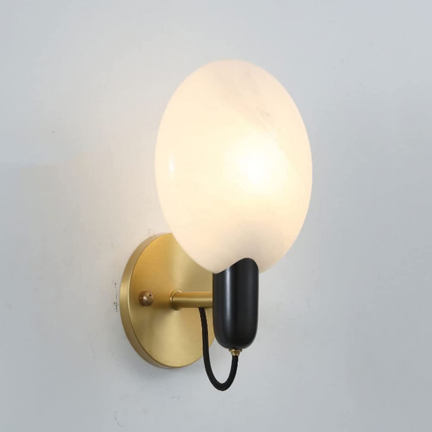 Applique Murale LED en Laiton et Effet Marbre H10.24in