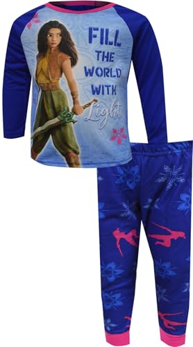 American Marketing Enterprises INC Girls Disney Raya and the Last Dragon Fill the World with Light Pajama (6) Blue