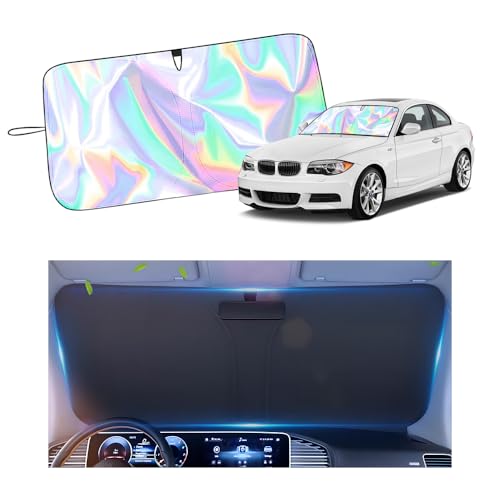 57.09 * 31.5' Windshield Sun Shade Foldable,Upgraded 210T Radium Titanium Silver Car Windshield...