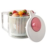 Salatschleuder – -Wäschekorb, rutschfester - und Obstwaschkorb, Salatschleuder, groß, -Waschschüssel, für Zuhause, Wohnung, Camping, Picknick, Mahlzeiten, Küche, Wohnheim, Wohnmobil