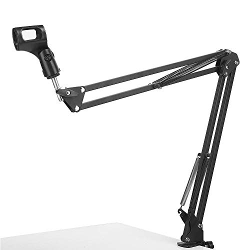 Suporte para microfone, suporte para microfone de braço de suspensão, mesa para microfone dinâmico