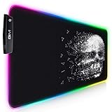 mouse pad sk Alfombrilla de ratón para juegos: la alfombrilla de ratón RGB ofrece la superficie óptima para sensores de juego y menos resistencia que otras alfombrillas de ratón. El ratón es preciso y fácil de manejar. Su experiencia de juego se incrementa al siguiente nivel con esta superficie microtexturizada.
