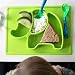 Nuby Sure Grip Elephant Silicone Placemat, Green