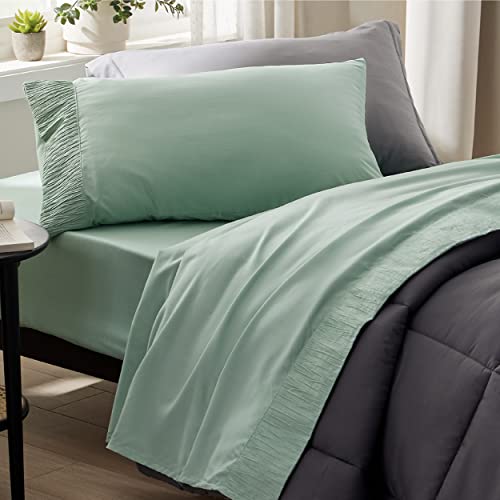 Bedsure Twin Sheets Set - Soft 1800 Twin Bed Sheets For Boys And Girls, 3 Pieces Hotel Luxury Mint Green Sheets Twin, Easy Care Polyester Microfiber Cooling Bed Sheet Set #TOP3