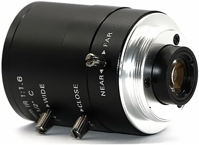 4-12mm Varifocal C-Mount Lens for Raspberry Pi HQ Camera, with C-CS Adapter, Industrial Telephoto Lens