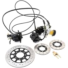 150CC Disc Brake Master Cylinder Kit Complete Brake Assembly Universal Fit for Hammerhead GTS 150 Fit for 150CC Trailmaster Karts Go Karts ATV Disc Brake