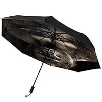 GISPOG Automatic Folding Umbrella, Monkey Ape Waterproof Compact Sun and Rain Travel Umbrellas