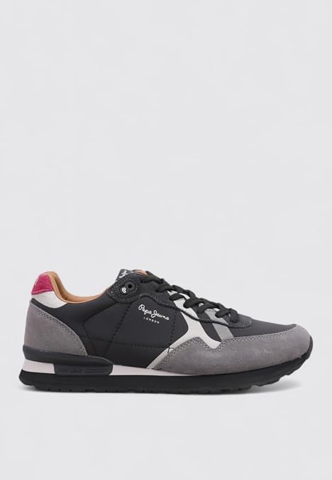 Pepe Jeans Men's Brit Prints M Sneak Grey Dark Grey 10 UK